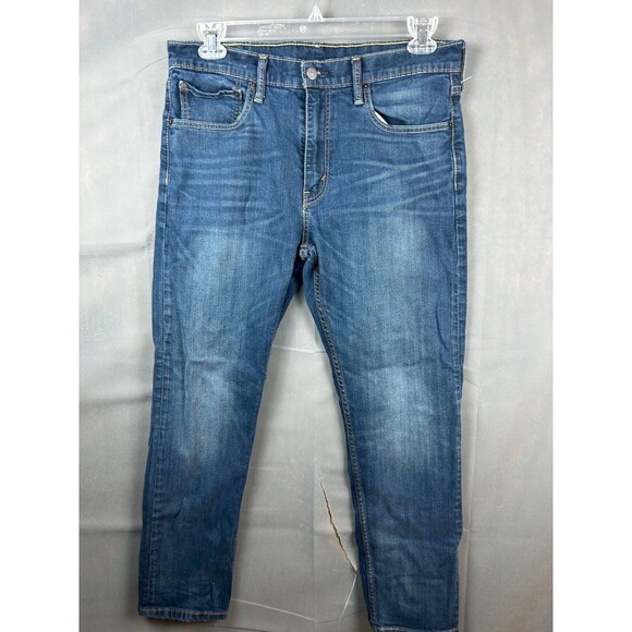 Levi's Jeans Pants Men's Size W34 L30 Blue Button Zip Pockets Flat Front - Picture 1 of 7